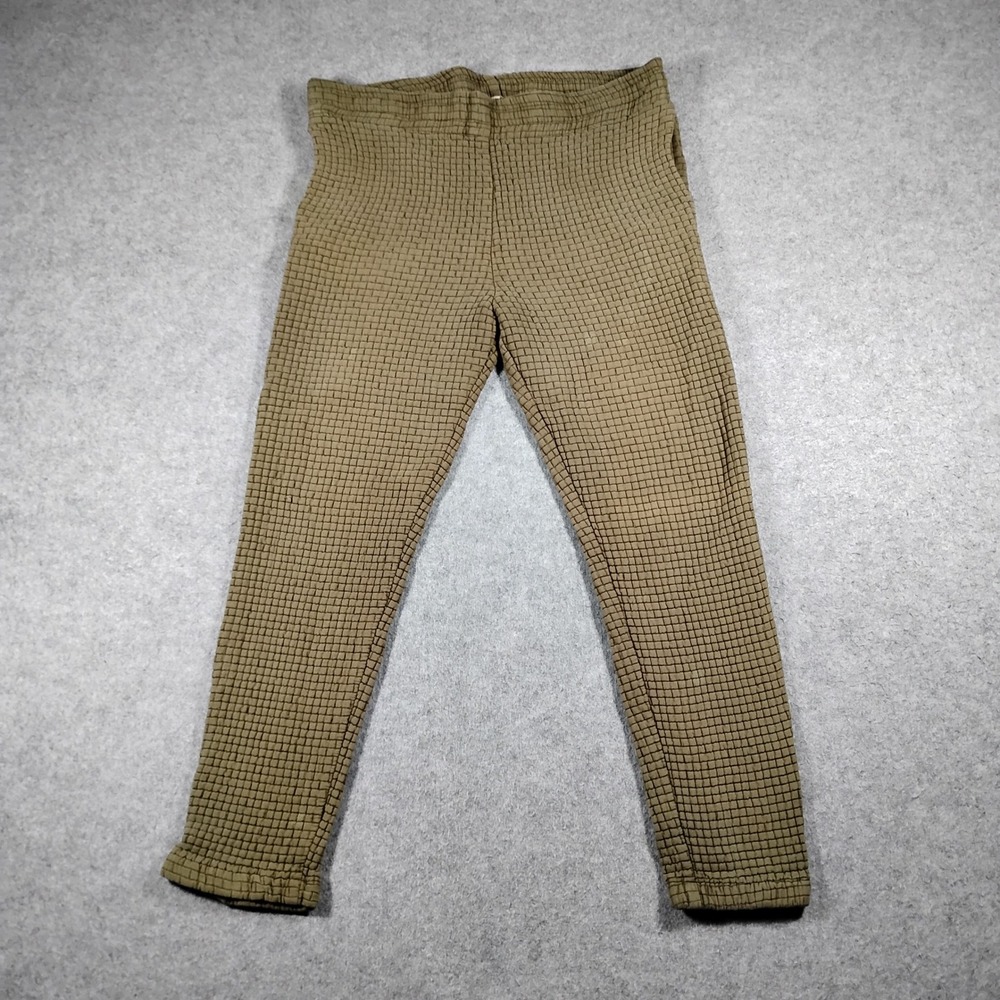 Curator SF Women's Olive Green Matelasse Grid Textured Cadence Pants Size L